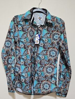 Royal Highness Equestrian Women's Paisley Button Down Shirt